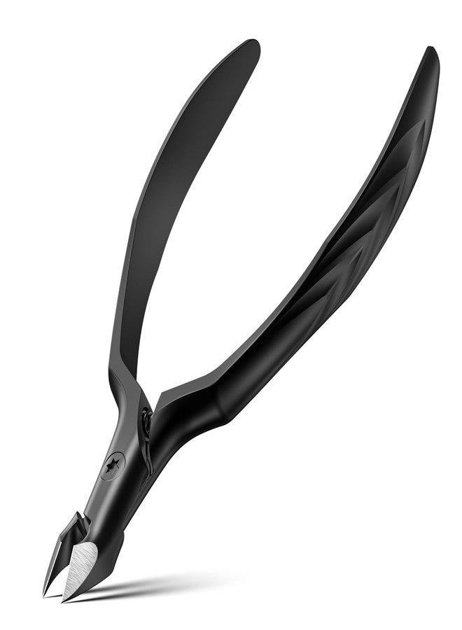 FERYES Professional 1/2 Jaw Cuticle Nippers - 4R13 Stainless Steel Cuticle Clippers with Built-in spring Design, Ultra-Sharp Precision Blades for Manicure, Pedicure & Dead Skin Removal - Image 1